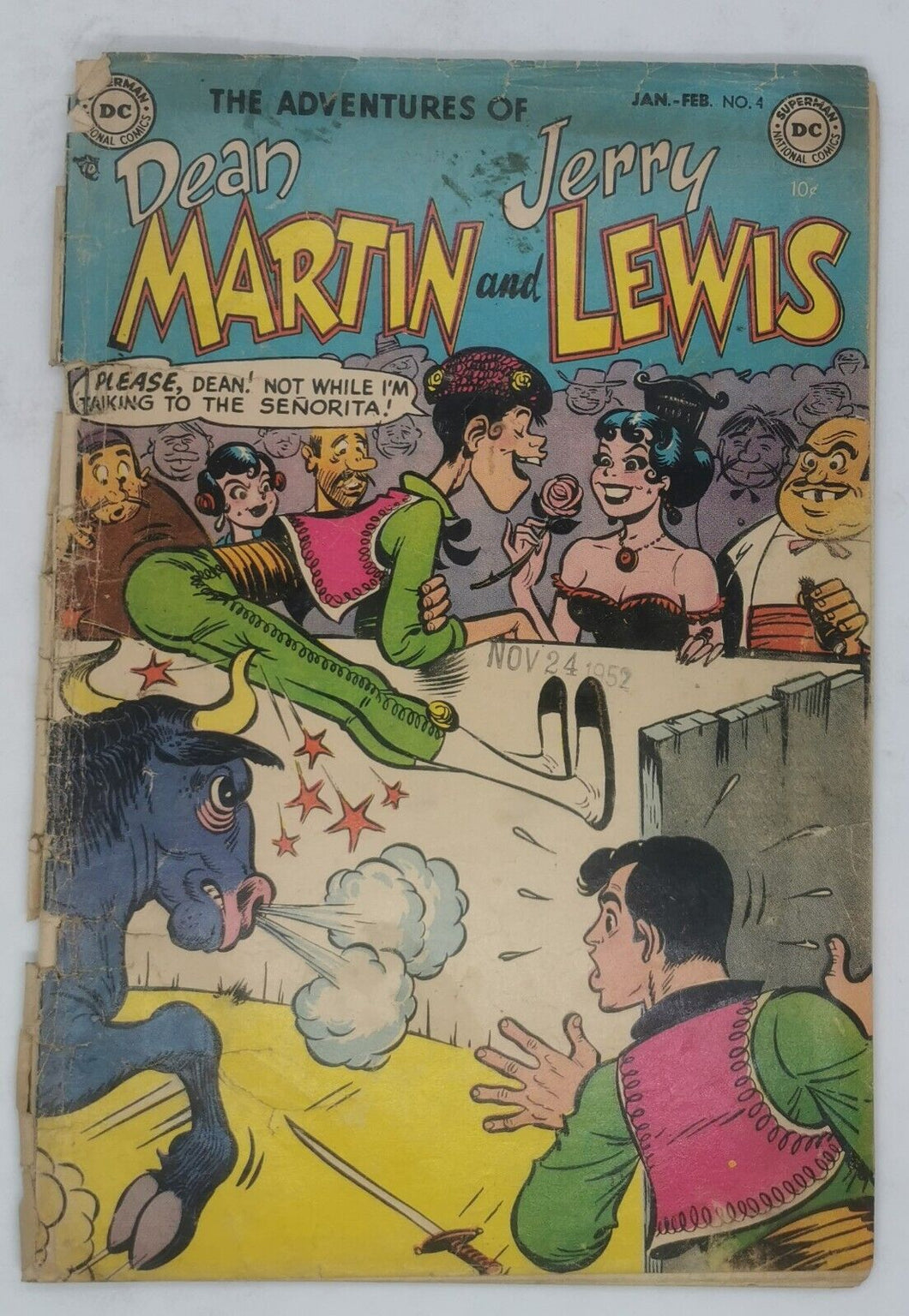 1952 Adventures of Dean Martin and Jerry Lewis #4, DC Comic, G- 1.5