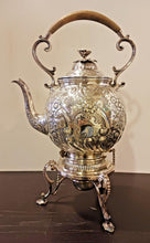 Load image into Gallery viewer, James Dixon Tilt Kettle with Stand Silverplate EP | GS

