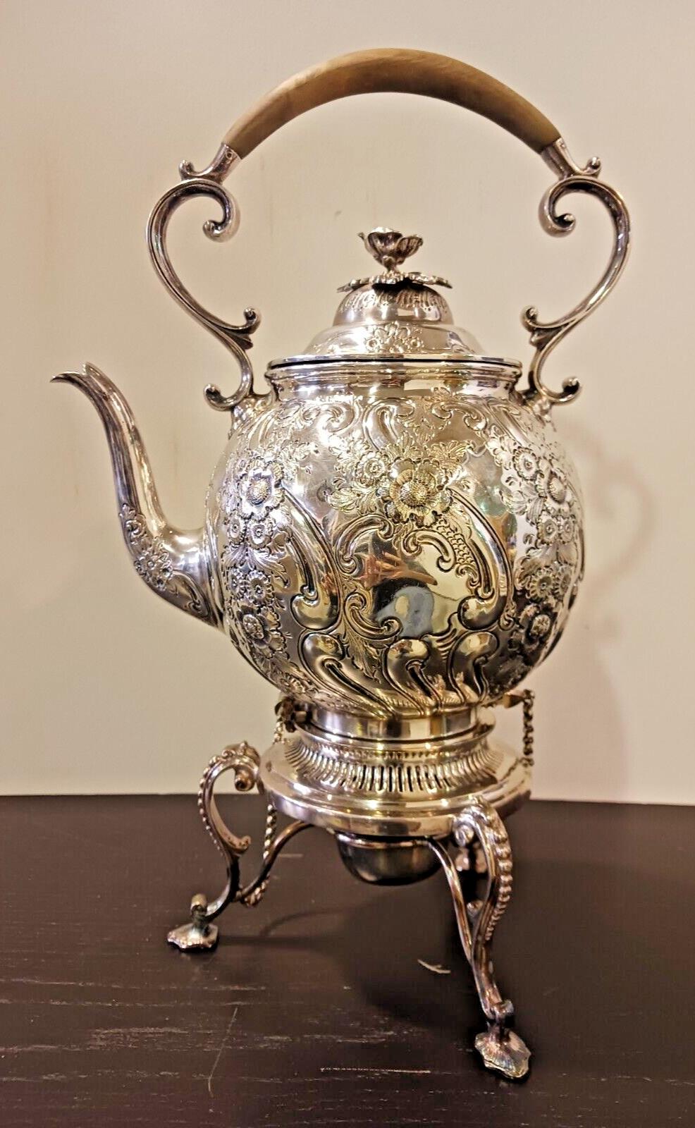 James Dixon Tilt Kettle with Stand Silverplate EP | GS