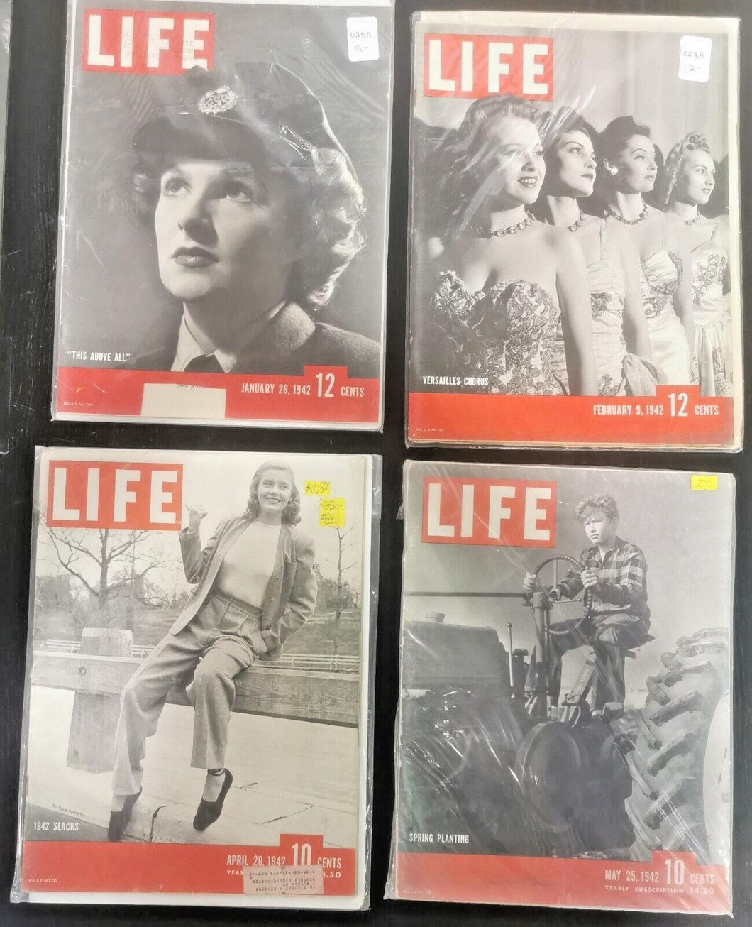 Life Magazines Lot Issued 1942 Jan 26, Feb 9, April 20, May 25