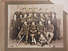 Load image into Gallery viewer, 1920&#39;s Hockey Cabinet Photo R.A. Ballard &amp; Paul Ballard, Wilford Johnson Studio
