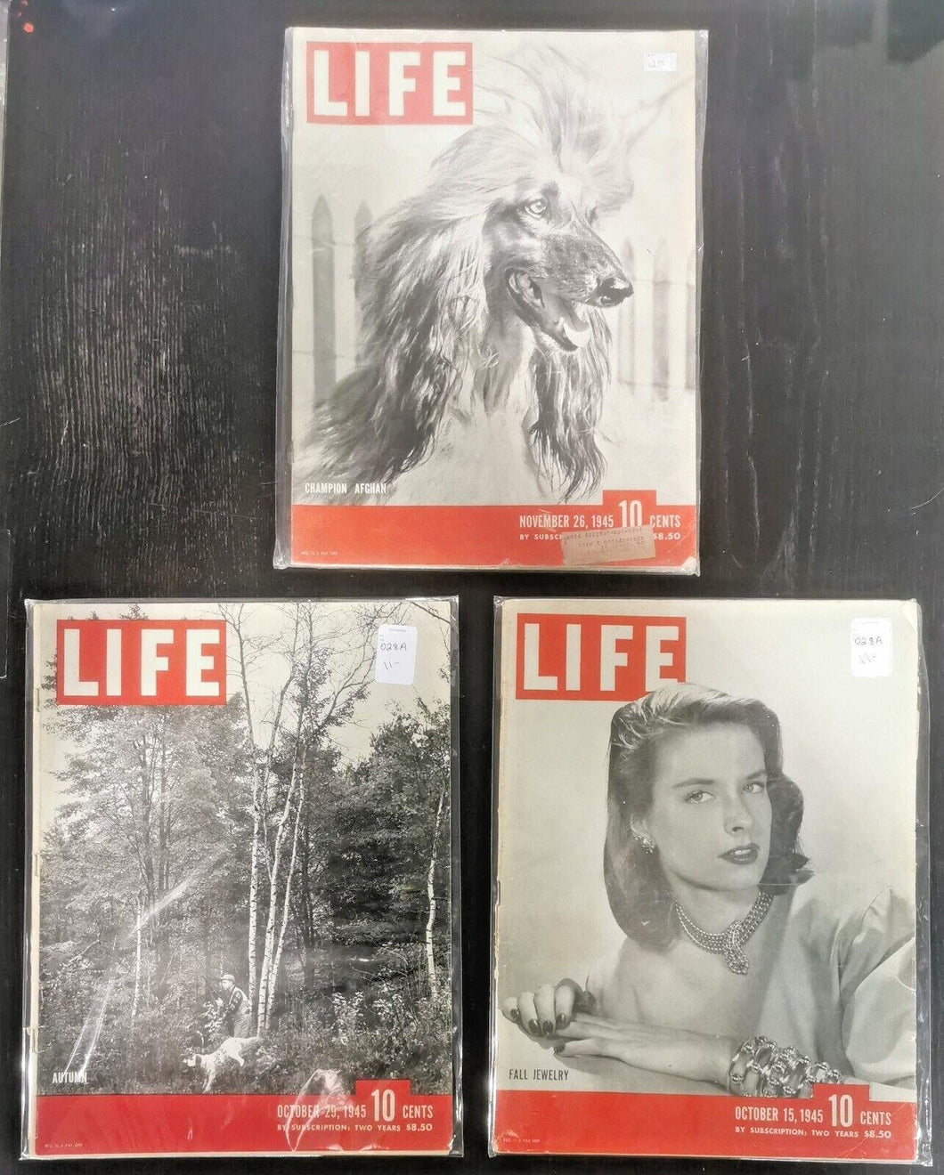 Life Magazines Lot Issued 1945 Nov 26, Oct 15, Oct 29