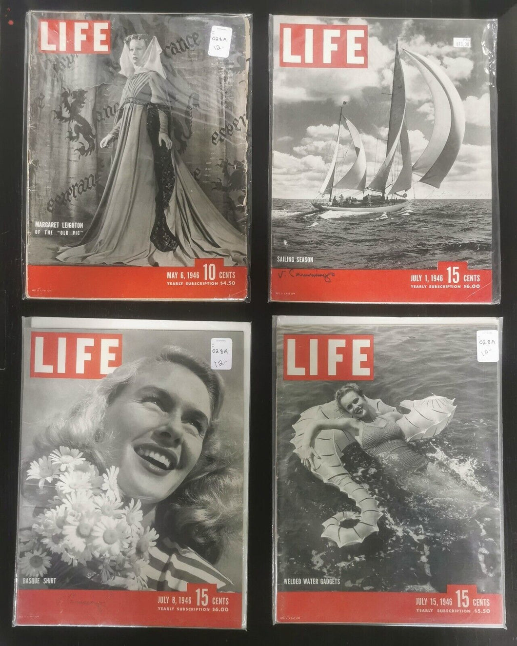 Life Magazines Lot Issued 1946 Feb 11, May 6, July 1, July 8, July 15