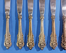 Load image into Gallery viewer, Wallace Grand Baroque Sterling Silver 9&quot; Lunch Knife Lot of 10
