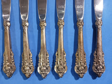 Load image into Gallery viewer, Wallace Grand Baroque Sterling Silver 9&quot; Lunch Knife Lot of 10
