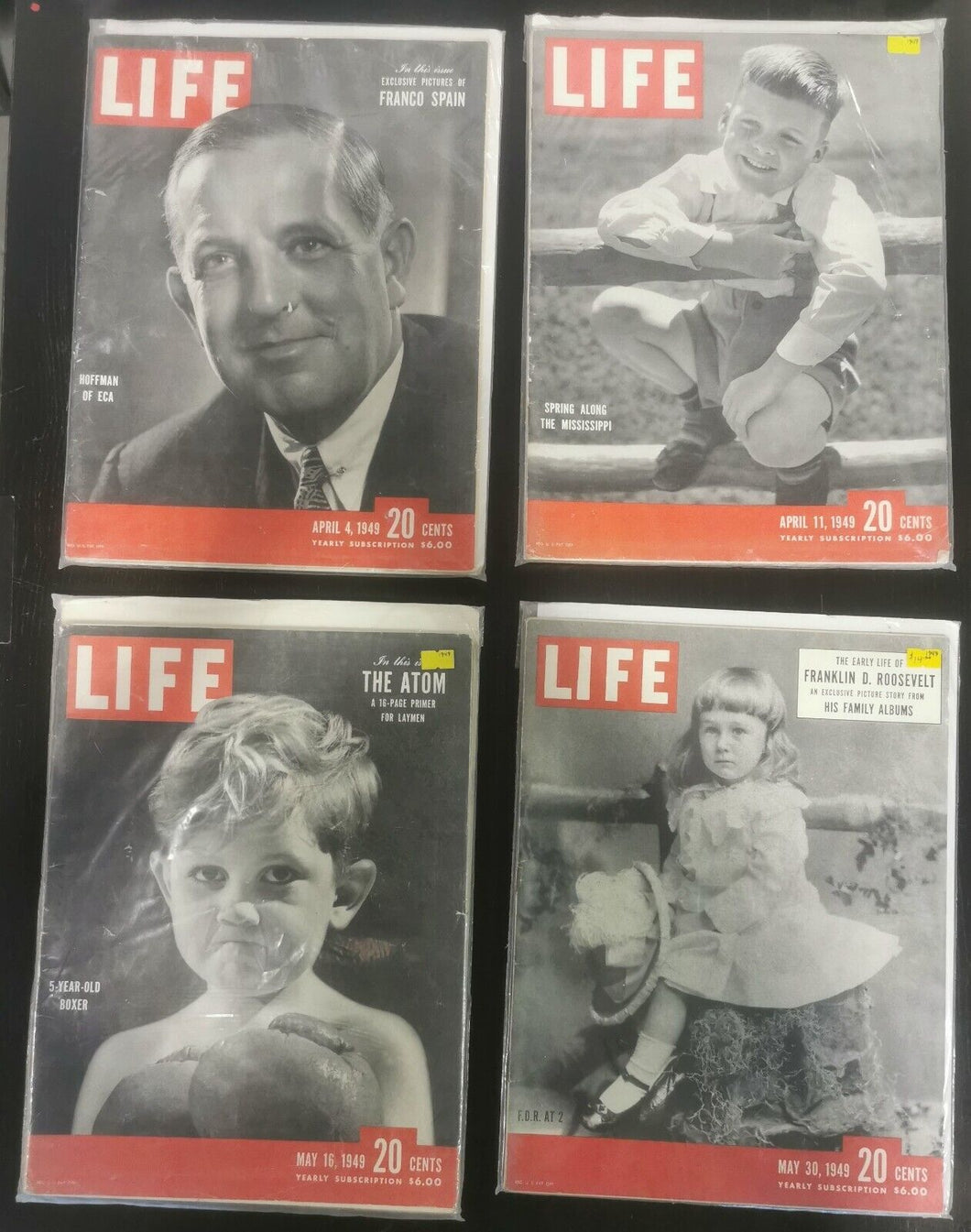 Life Magazines Lot Issued 1949 April 4, April 11, May 16, May 23, May 30