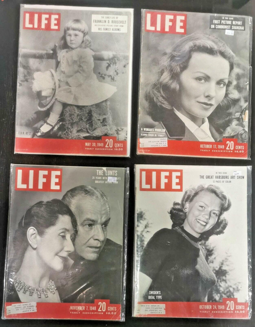 Life Magazines Lot Issued 1949 May 30, Oct 17, Oct 24, Nov 7