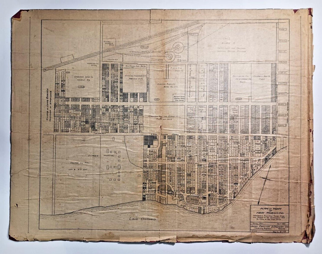 1936 Plan o Town of New Toronto - James Proctor & Redfern Ltd