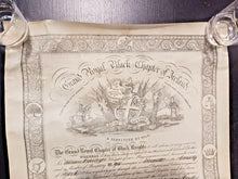 Load image into Gallery viewer, Grand Royal Black Chapter of Ireland Certificate No.96 William Dailey 1880
