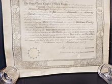 Load image into Gallery viewer, Grand Royal Black Chapter of Ireland Certificate No.96 William Dailey 1880
