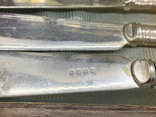 Load image into Gallery viewer, Silver Plate - Art Deco Cutlery Set w/ Yellow Plastic Handles *Stamped EPNS*
