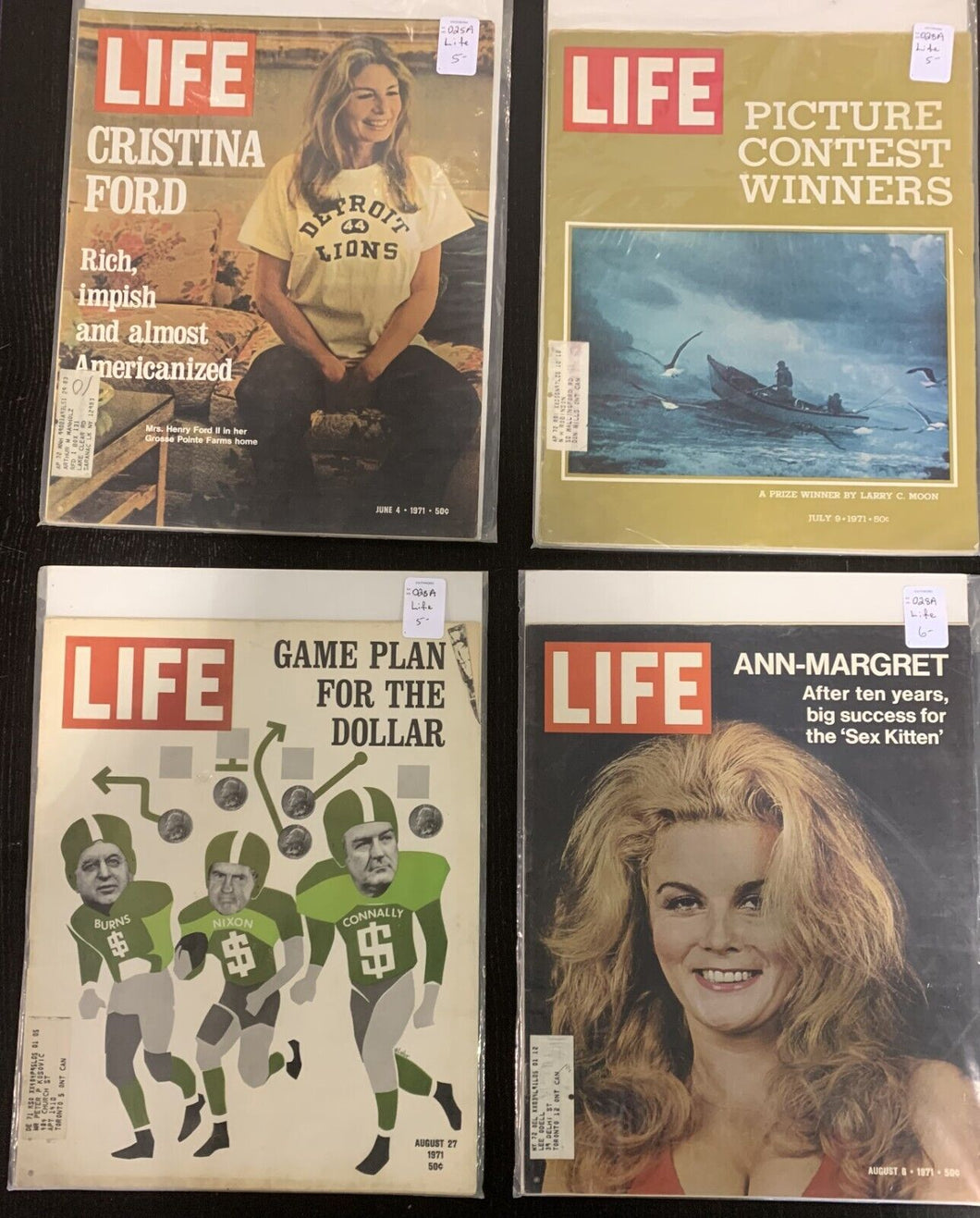 Life Magazines Lot Issued 1971 June 4, July 9, Aug 6, Aug 27
