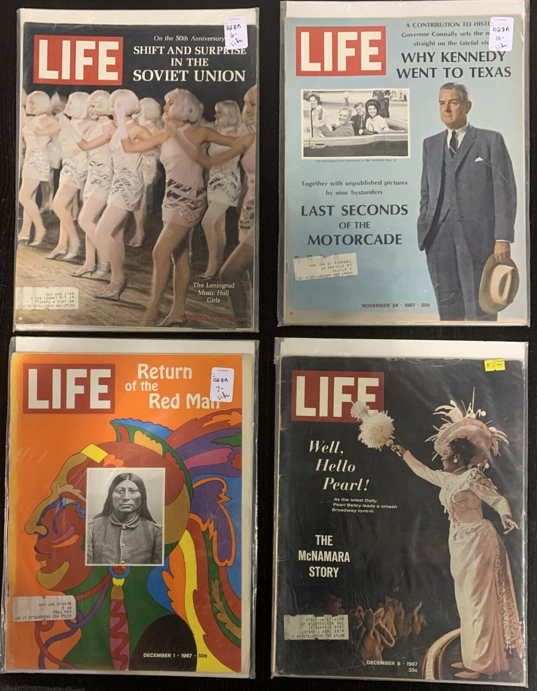 Life Magazines Lot Issued 1967 Nov 10, Nov 24, Dec 1, Dec 8