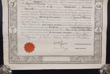 Load image into Gallery viewer, Imperial Grand Black Chapter of the British Commonwealth Certificate No. 96 1919
