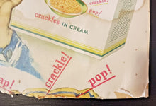 Load image into Gallery viewer, 1920s Kellogg&#39;s Rice Krispies Part Store Display 21&quot; x 16&quot;
