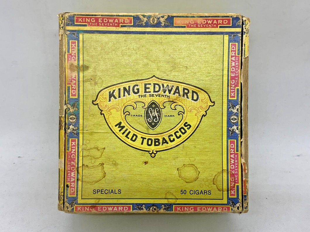Vintage King Edward VII Specials - Mild Tobaccos, Cigar Box **ONLY BOX**