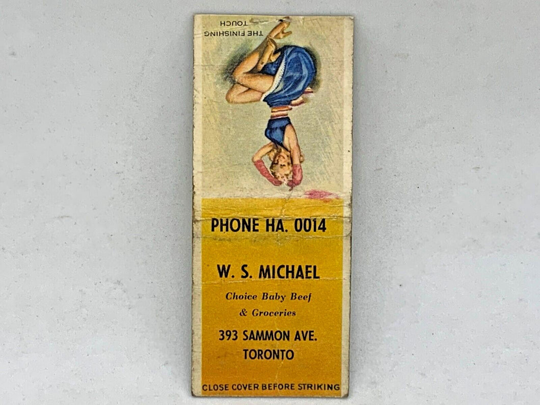 Vintage W.S. Michael Groceries - Matchbook Matchcover *NO MATCHES*