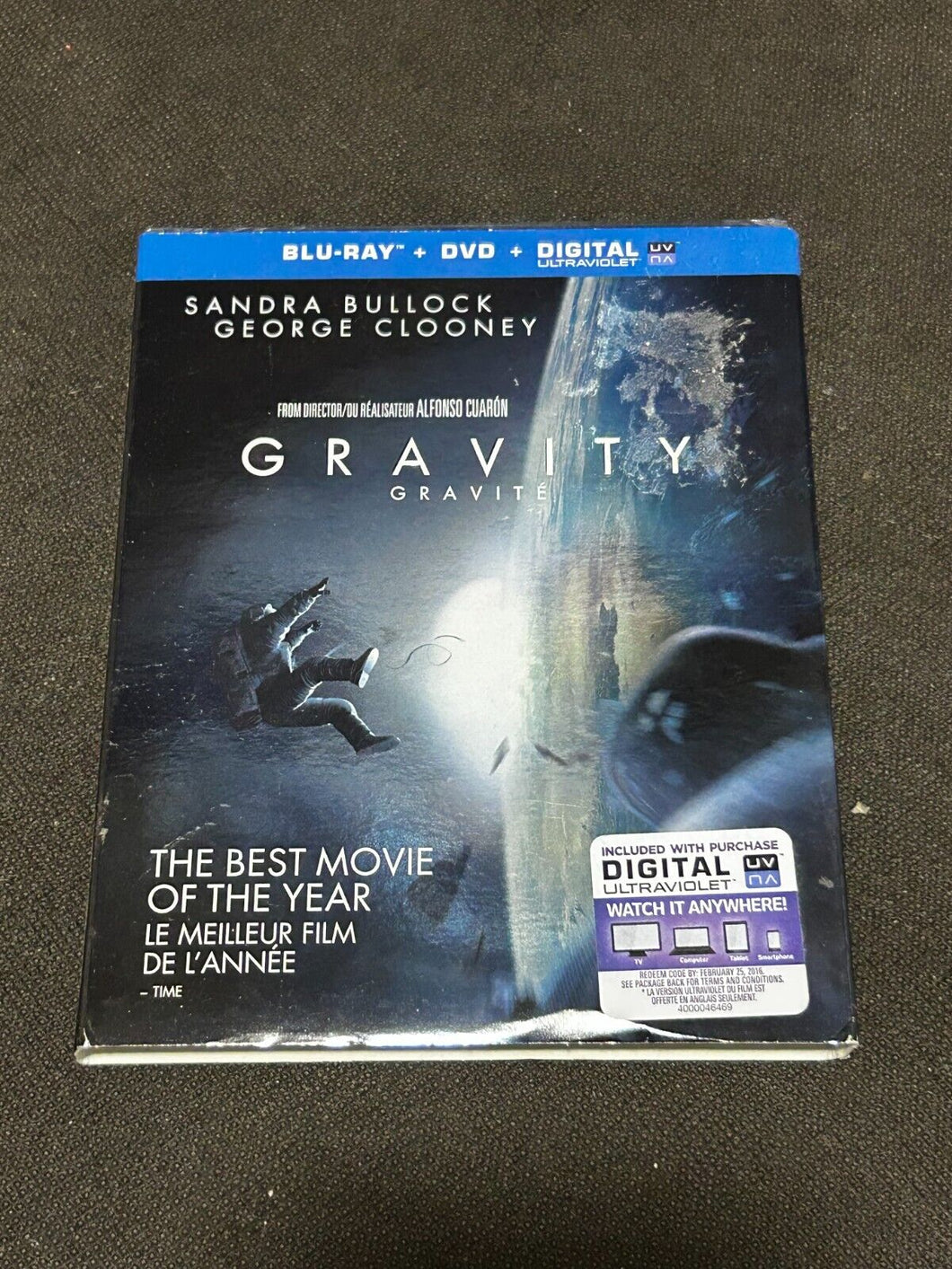 Gravity (sandra bullock) (Blu-Ray/DVD) SEALED