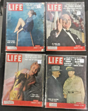 Load image into Gallery viewer, Life Magazines Lot Issued 1956 Jan 9, Jan 23, Feb 6, Feb 13, Feb 27
