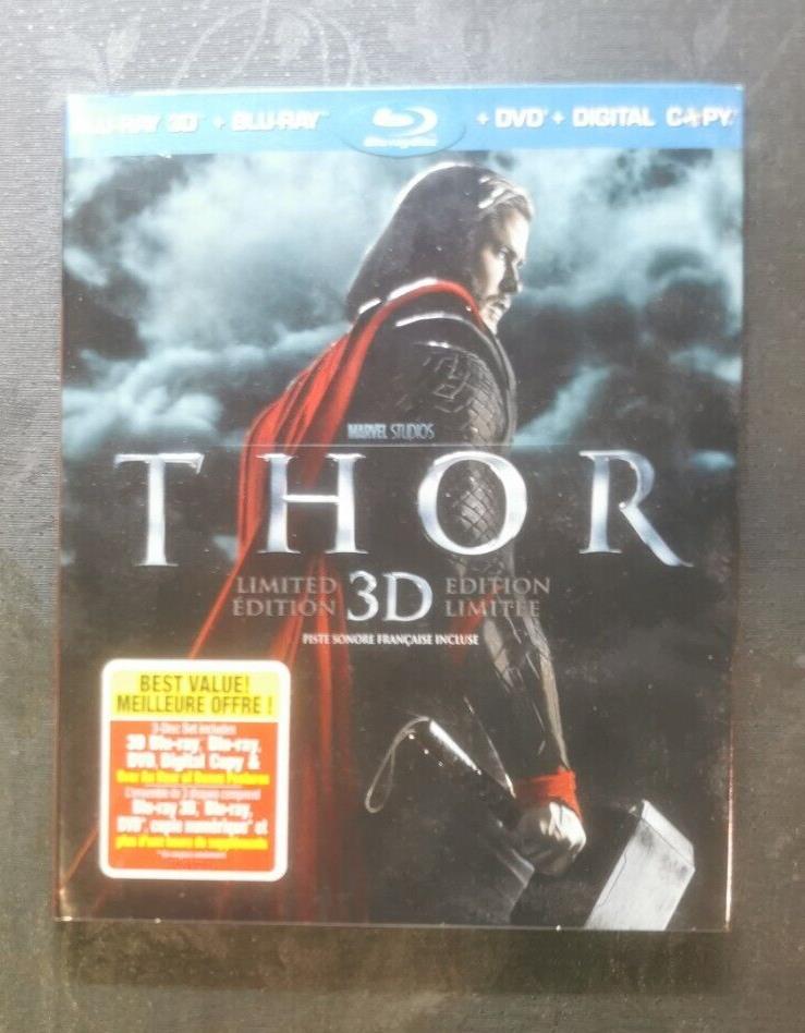 Thor (Blu-ray, 2-Discs, 2011, Canadian 3D Includes Digital Copy)