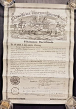 Load image into Gallery viewer, Grand Black Chapter British America Clearance Certificate 1973 No.686
