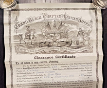 Load image into Gallery viewer, Grand Black Chapter British America Clearance Certificate 1973 No.686
