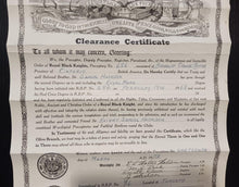 Load image into Gallery viewer, Grand Black Chapter British America Clearance Certificate 1973 No.686
