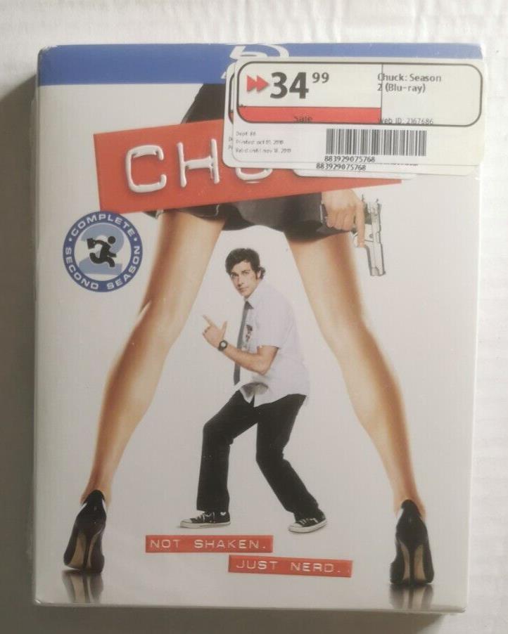 Chuck: The Complete Second Season (Blu-ray, 6 Discs, 2008) SEALED