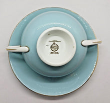 Load image into Gallery viewer, Minton Bone China Blue with Gold Leaves Trim Pattern Creamer Set of 4
