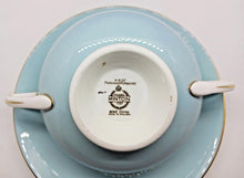 Load image into Gallery viewer, Minton Bone China Blue with Gold Leaves Trim Pattern Creamer Set of 4
