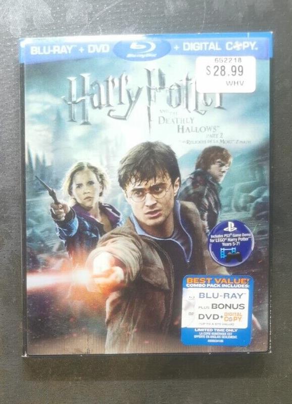 Harry Potter and the Deathly Hallows: Part II (Blu-ray/DVD, 2011, 3-Disc)