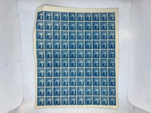 Load image into Gallery viewer, Vintage 10x10 Sheet - Blue 1941 Gheorghe Duca, Romanian Stamps (24 Lei) (H)
