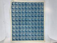 Load image into Gallery viewer, Vintage 10x10 Sheet - Blue 1941 Gheorghe Duca, Romanian Stamps (24 Lei) (D)
