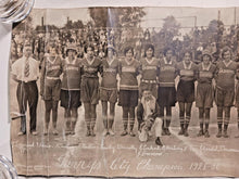 Load image into Gallery viewer, 1928-30 Gurrys City Champion Women's Baseball Team Panorama 12 1/2"x8" Photo
