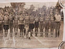 Load image into Gallery viewer, 1928-30 Gurrys City Champion Women's Baseball Team Panorama 12 1/2"x8" Photo
