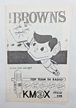 Load image into Gallery viewer, 1953 St. Louis Browns Baseball Official Score Card 10 cent unscored
