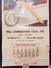 Load image into Gallery viewer, 1956 Calendar PIN-UP Girl Model &quot;Just Fishin&quot; Poster 16&quot; x 33 1/2&quot;

