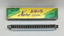 Load image into Gallery viewer, Vintage Hero Harmonica 48 holes M1001 Made in Shanghai China in Original box
