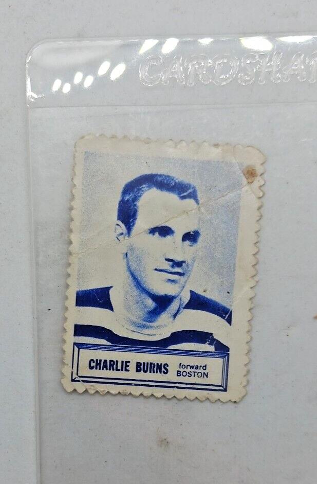 1961-62 Topps Inserts Hockey Stamps Charlie Burns Boston
