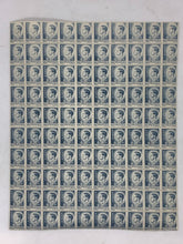 Load image into Gallery viewer, 10x10 Sheet of 1946 Blue Romanian Stamps - Posta Romana (0.50 Lei)
