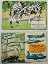 Load image into Gallery viewer, 1967 Sticker Book Lot of 2, Transportation, African Animals
