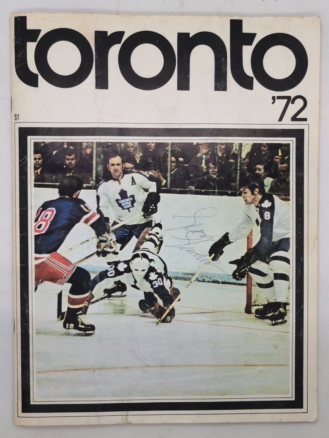 1972 Toronto Maple Leafs Hockey Game Program