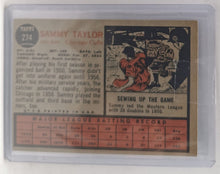 Load image into Gallery viewer, 2011 Topps Heritage 50th Anniversary 1962 Buybacks #274 Sammy Taylor (D)

