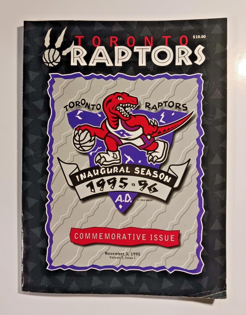 1995 Toronto Raptors Rare First Game Basketball Program