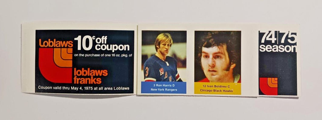 Loblaws NHL Action Players 1974-75 Sticker Stamps w/ Ron Ellis