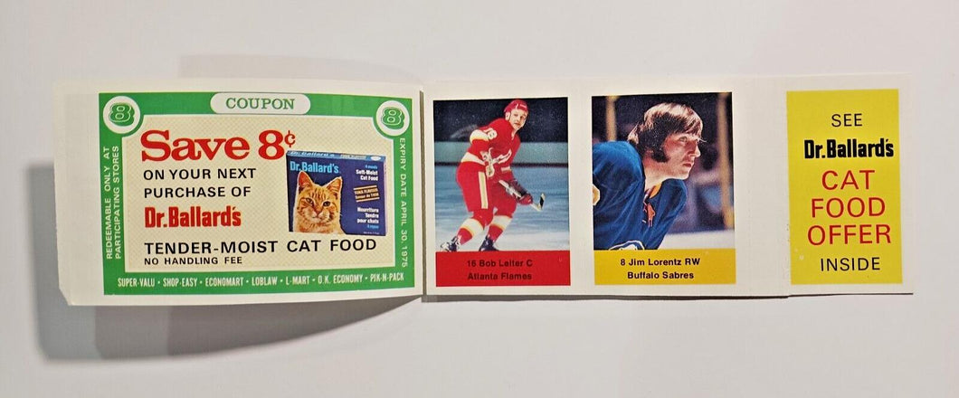 Loblaws NHL Action Players 1974-75 Sticker Stamps w/ Ed Giacomin, Darryl Sittler