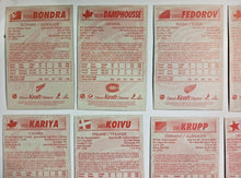 Load image into Gallery viewer, 1997-98 Kraft Dinner Hockey Hand Cut Collectors 3 1/2 x  5 1/4&quot; Cards Lot of 27
