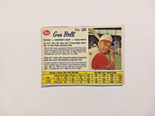 Load image into Gallery viewer, 1962 Post Canada GUS BELL #120 Baseball Card Brown Back
