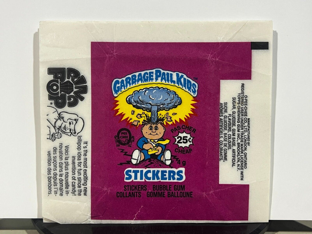 1st Series Garbage Pail Kids - OPC Bubble Gum Stickers *Wax Wrapper*