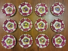 Load image into Gallery viewer, 12 Unique Fruit Pattern by F Howard, Hammersley Bone China Plate Set

